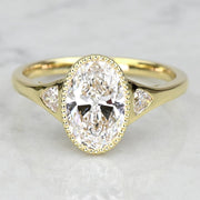 2.00 CT Oval Cut Lab Grown Diamond Engagement Ring Mapple Gems